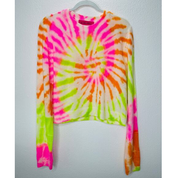 NWT The Elder Statesman Cashmere Spiral Tranquility Crew Sweater  L - Picture 4 of 16